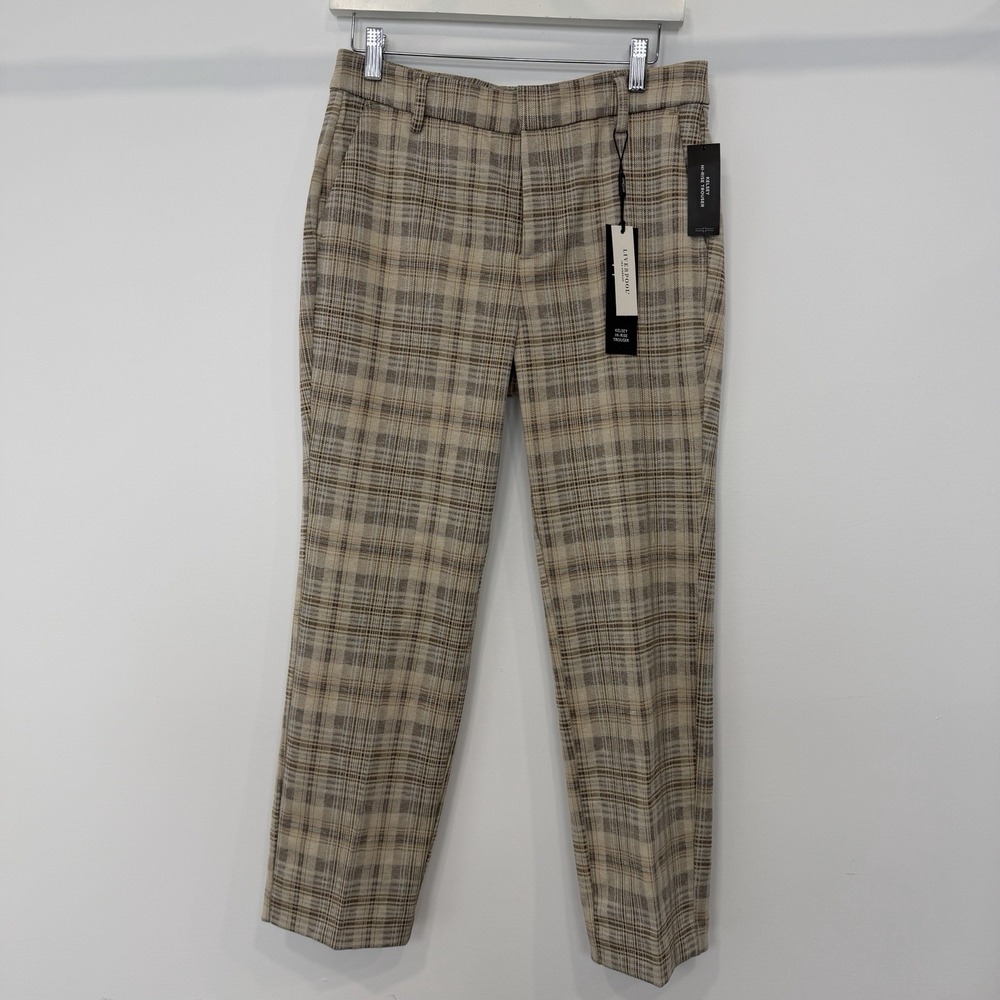 Liverpool Los Angeles Kelsey High Rise Trouser Petite 6/28 Plaid Pants Old Money